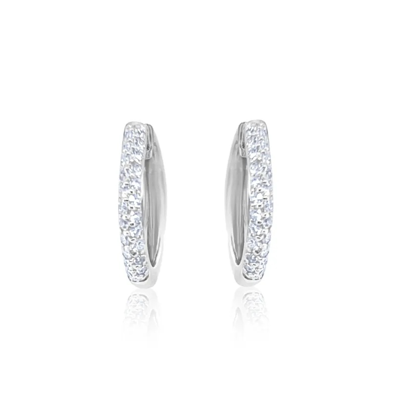 Double Diamond Huggie sold by Meira T