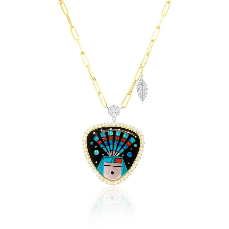 Mosaic Gemstone Inaly Necklace sold by Meira T