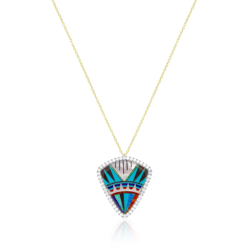 Mosaic Inlay Necklace sold by Meira T