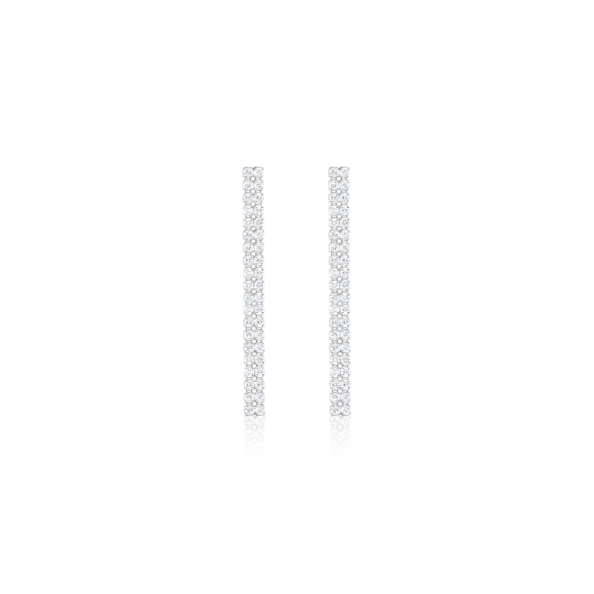 14kt White Gold Drop Stud Diamond Earrings sold by Meira T