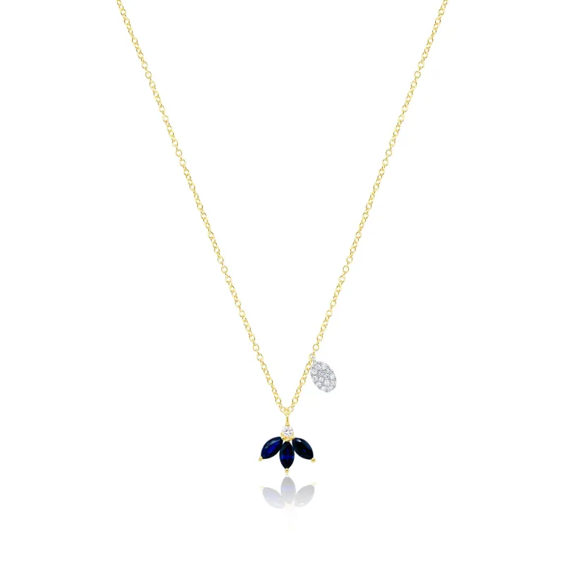 Yellow Gold Sapphire Necklace sold by Meira T