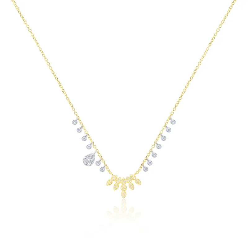 Yellow Gold Diamond Charm Necklace sold by Meira T