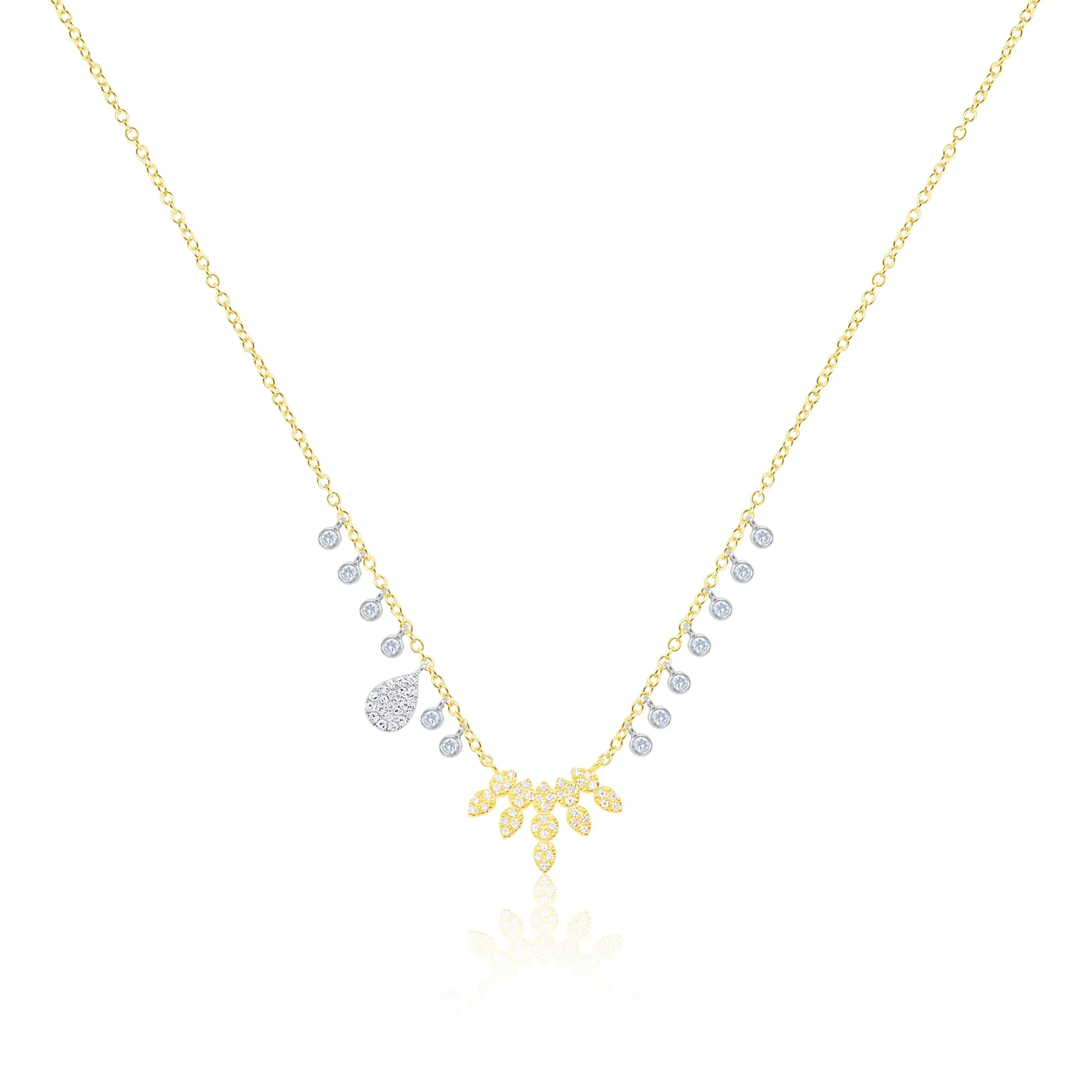 Yellow Gold Diamond Charm Necklace sold by Meira T