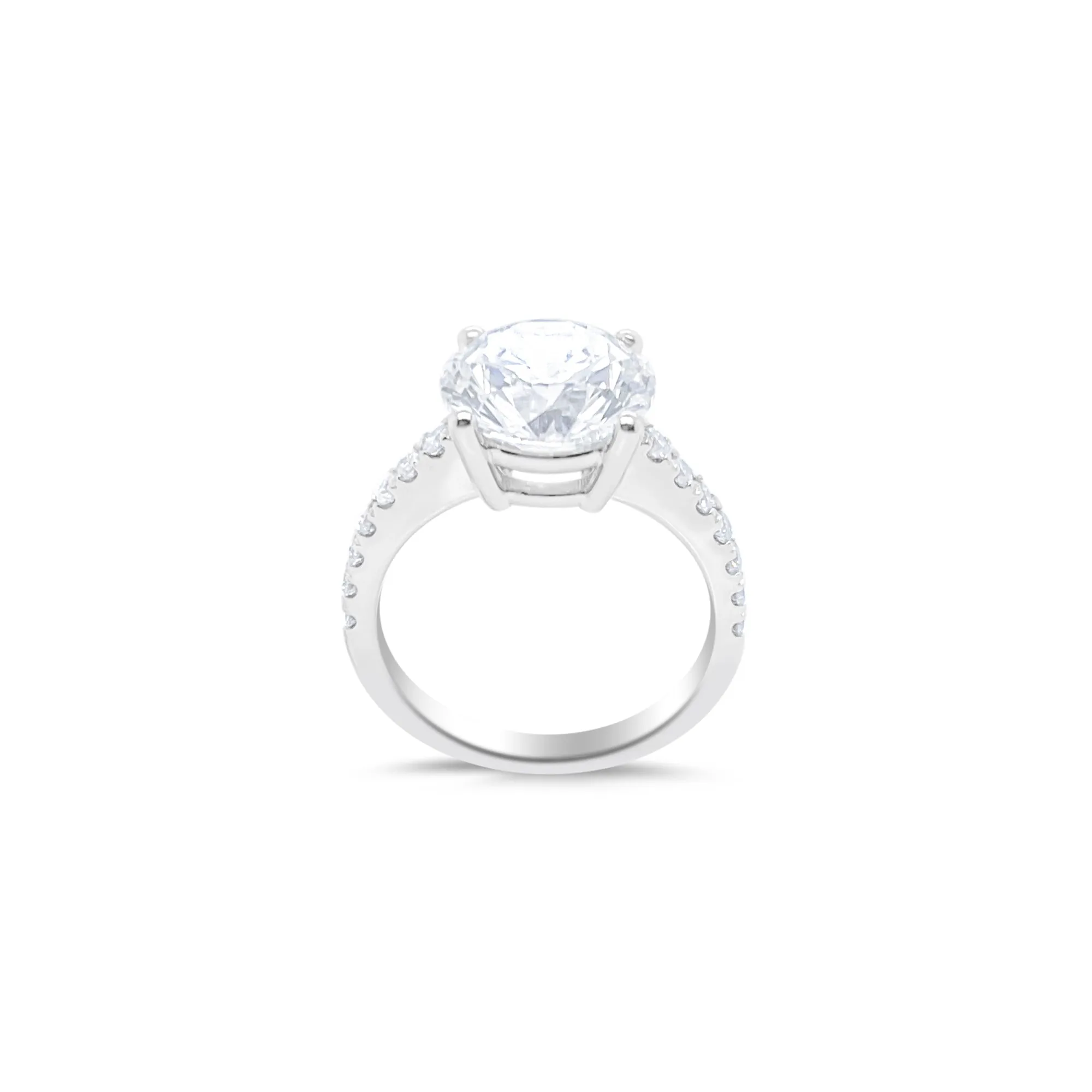 White Gold 4 ct Solitaire Lab Grown Diamond Ring sold by Meira T product image thumbnail 2