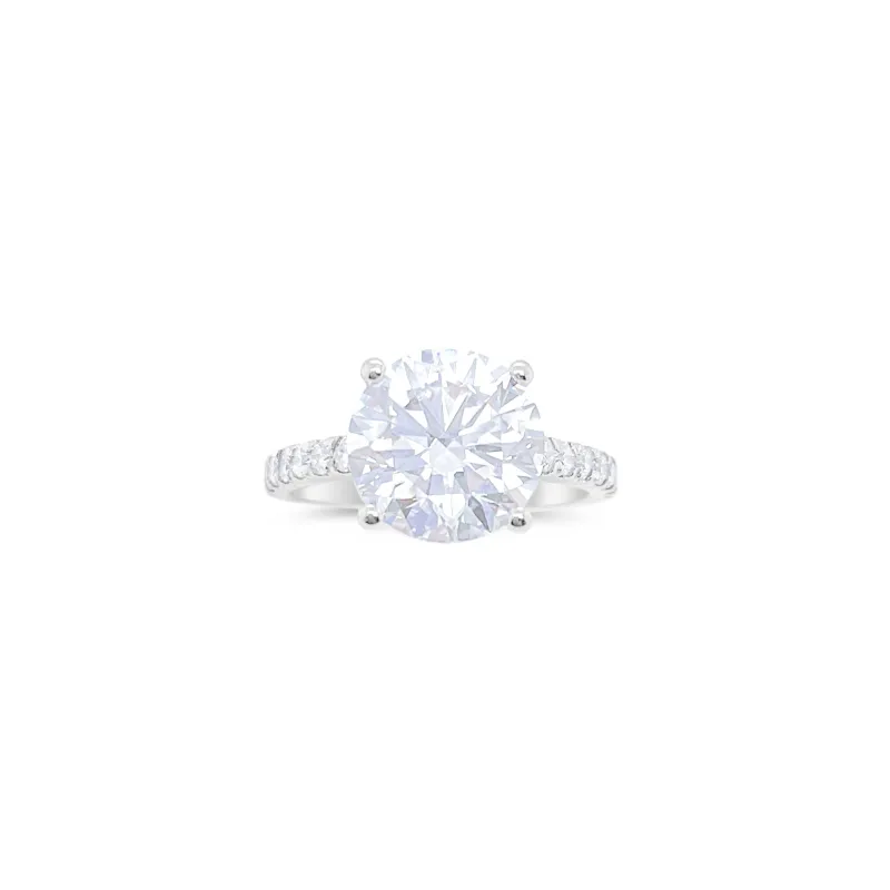 White Gold 4 ct Solitaire Lab Grown Diamond Ring sold by Meira T