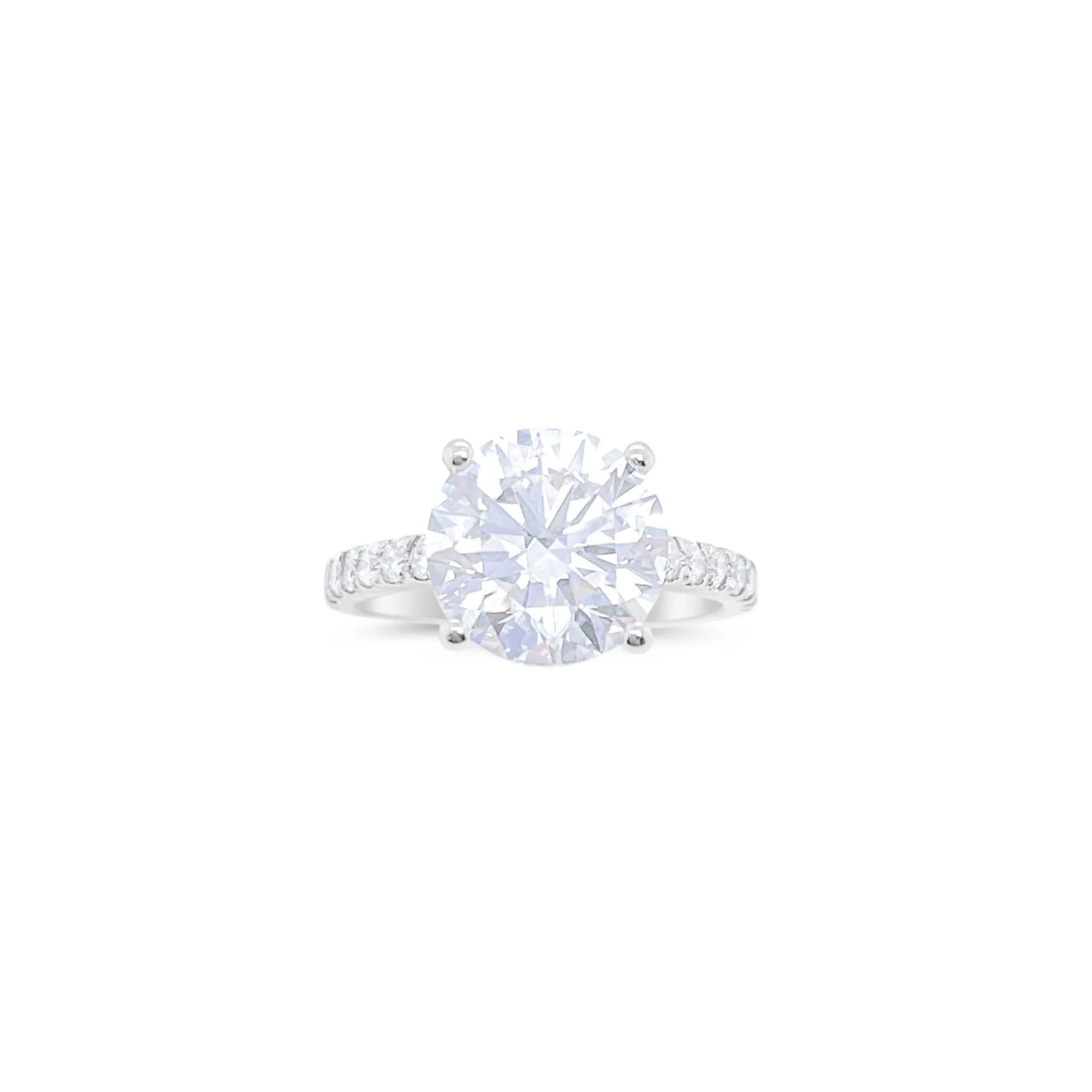 White Gold 4 ct Solitaire Lab Grown Diamond Ring sold by Meira T