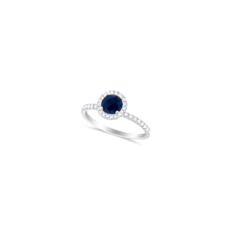 White Gold Diamond and Sapphire Ring sold by Meira T