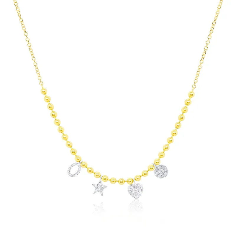 Ball Chain Charm Necklace sold by Meira T
