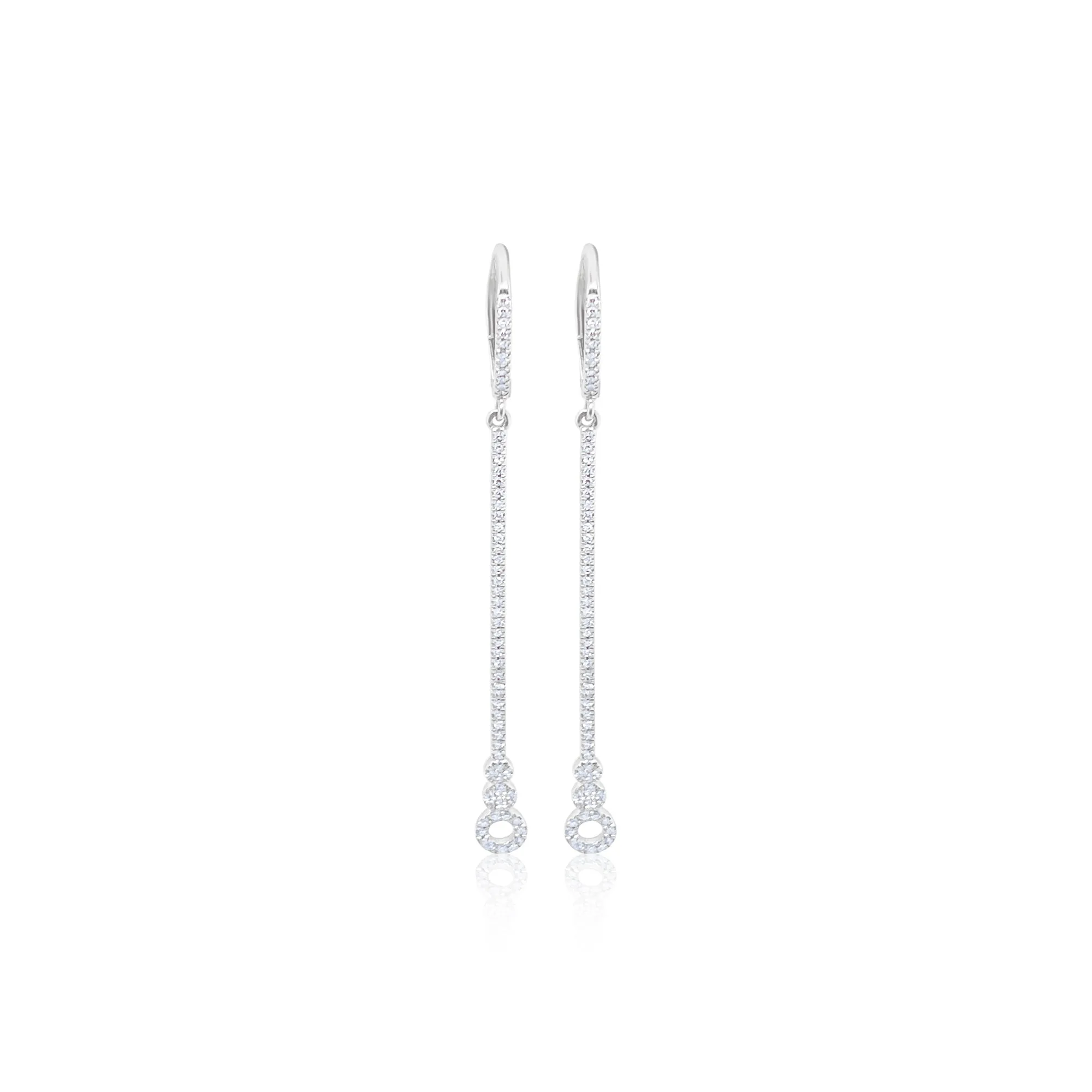 White Gold and Diamond Earrings sold by Meira T
