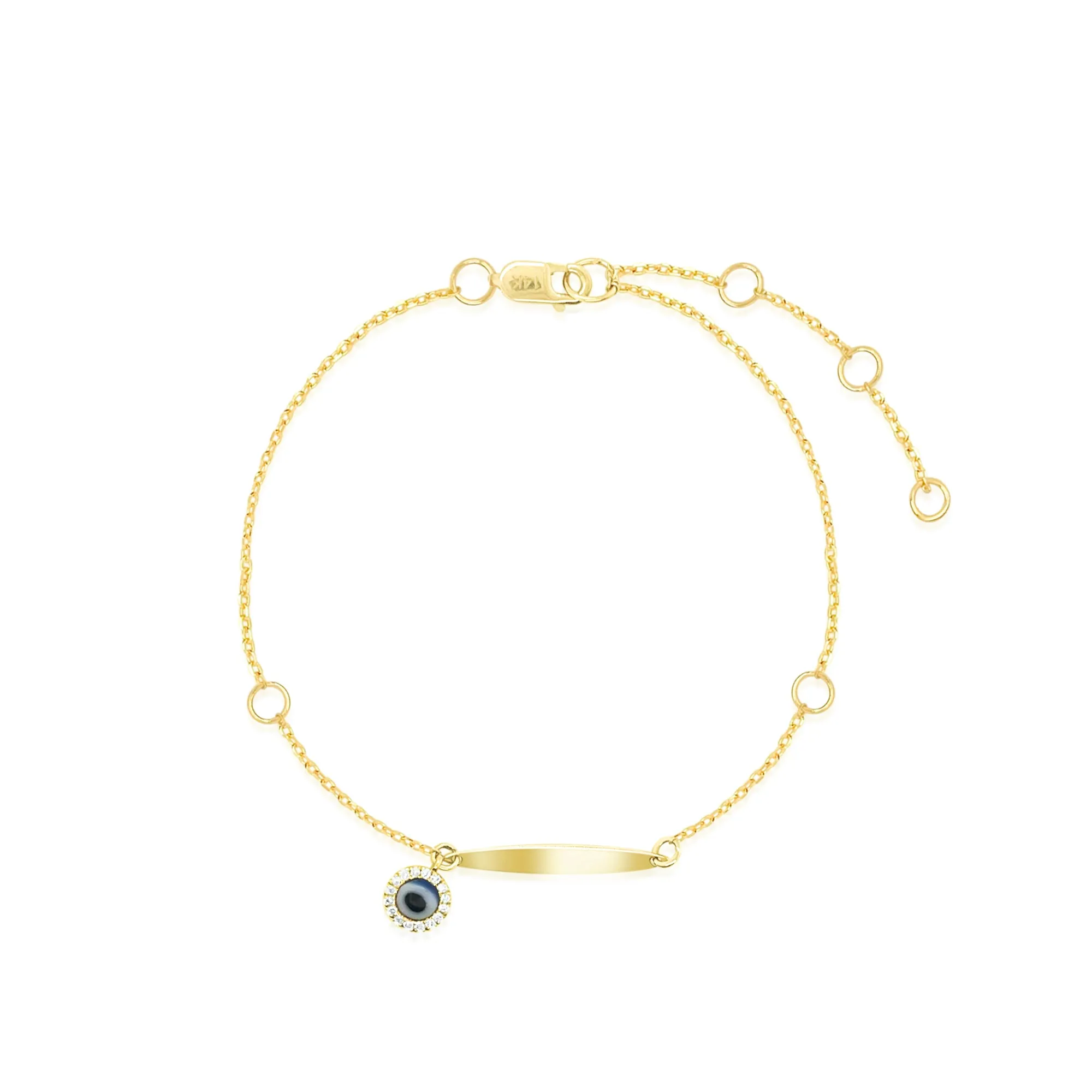 Yellow Gold Evil Eye Bracelet sold by Meira T