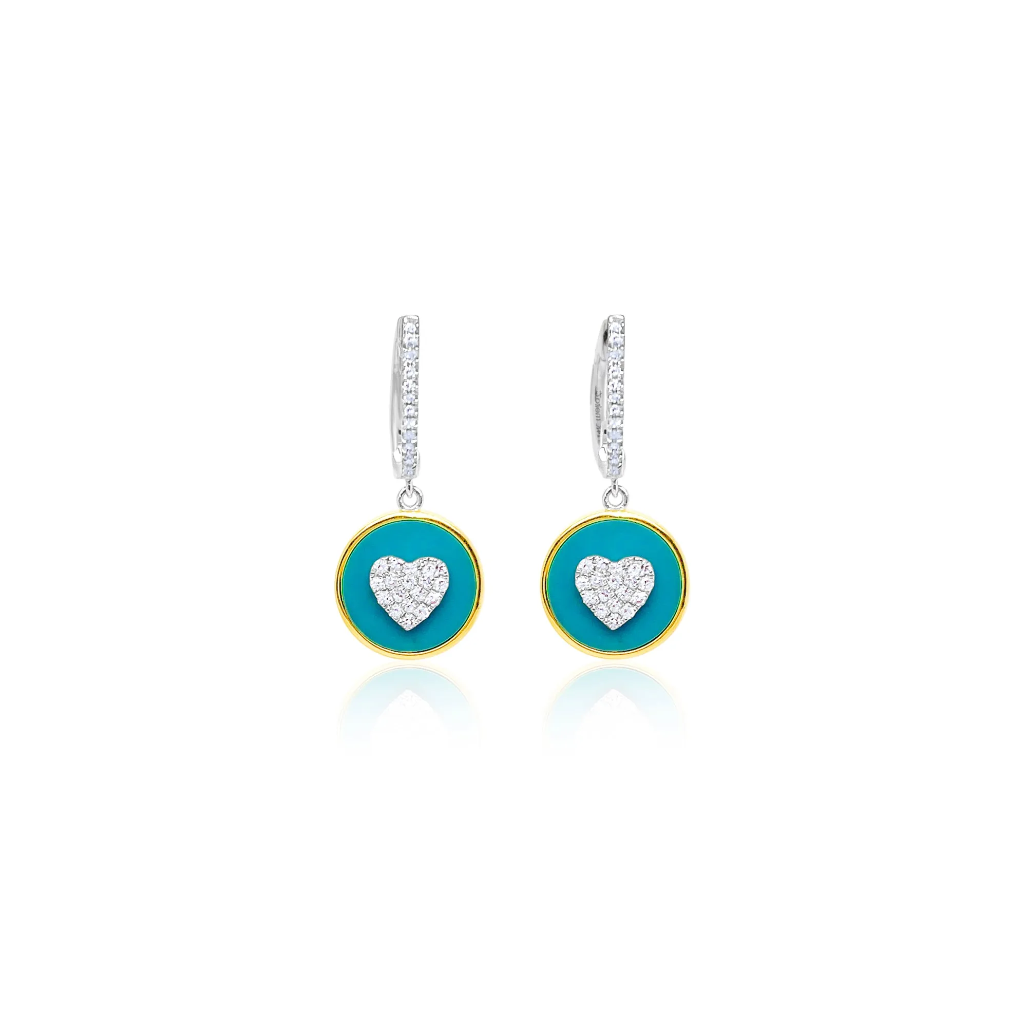 Turquoise Heart Earrings sold by Meira T