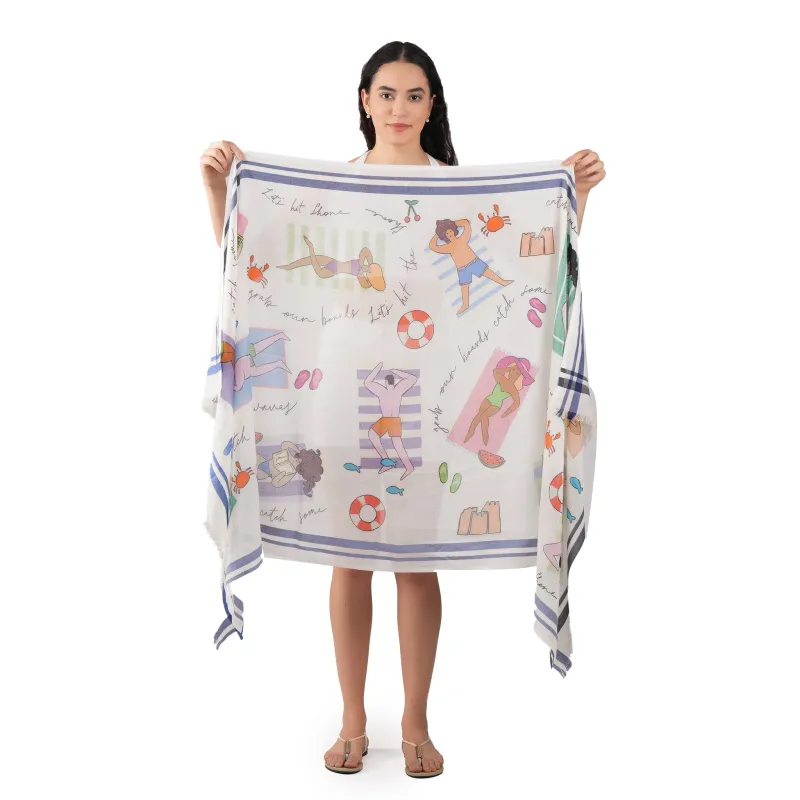 Seaside Day Dream Scarf sold by Meira T