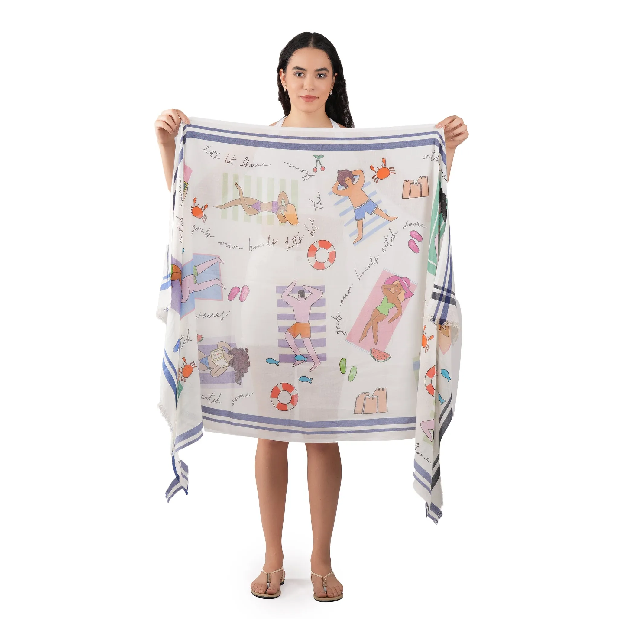 Seaside Day Dream Oversized Scarf sold by Meira T