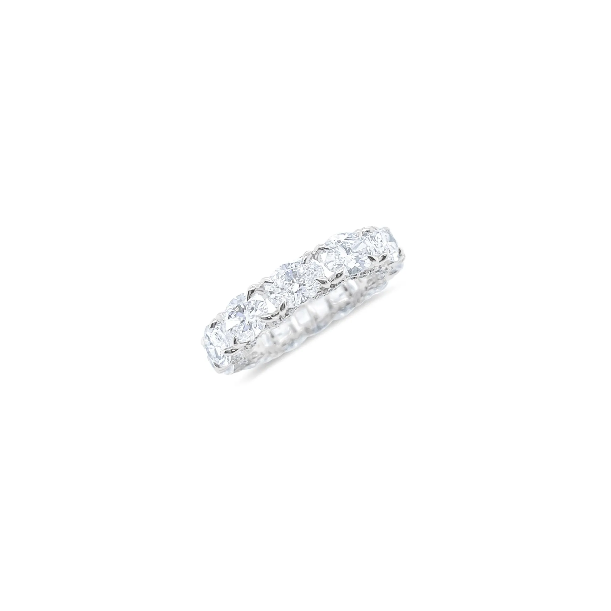 14kt White Gold Round Cut Eternity Band 3 Carat sold by Meira T