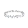 14kt White Gold Mixed Diamond Shape Tennis Bracelet 9.57 ct GMA sold by Meira T