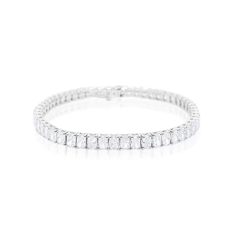 Lab Tennis Bracelet 14kt White Gold GMA sold by Meira T