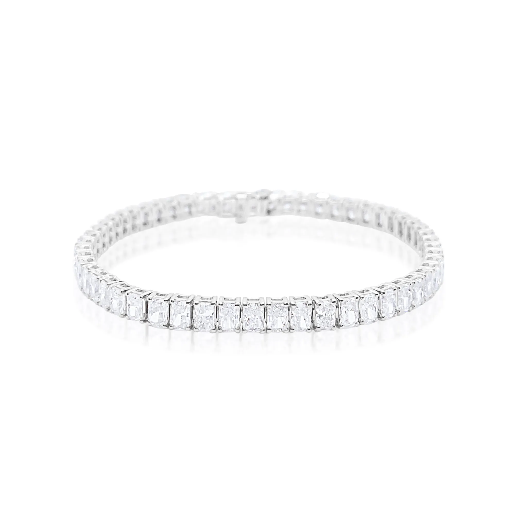 Lab Tennis Bracelet 14kt White Gold GMA sold by Meira T