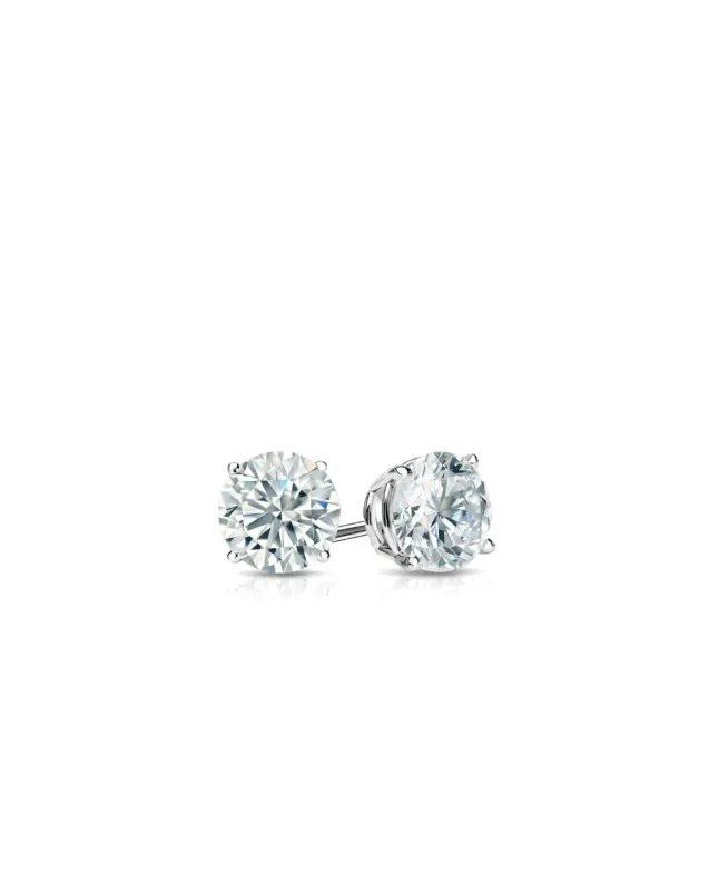 Studs Earrings | Round Cut 4ct LAB Diamond sold by Meira T