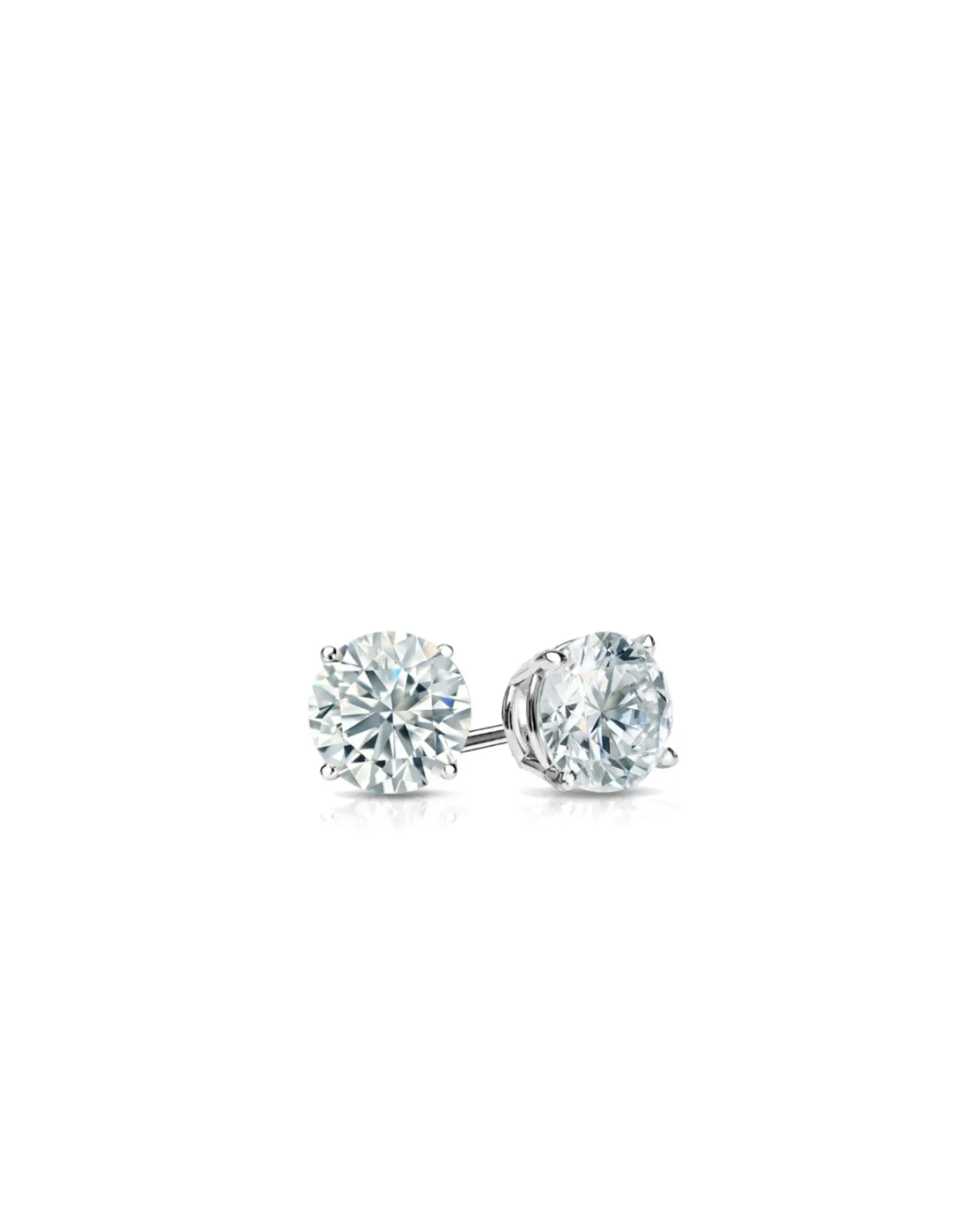 Studs Earrings | Round Cut 2ct LAB Diamond Gma sold by Meira T