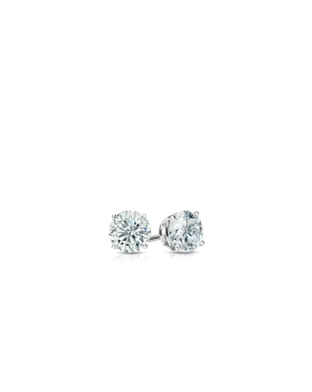 Studs Earrings | Round Cut 1ct LAB Diamond GMA sold by Meira T
