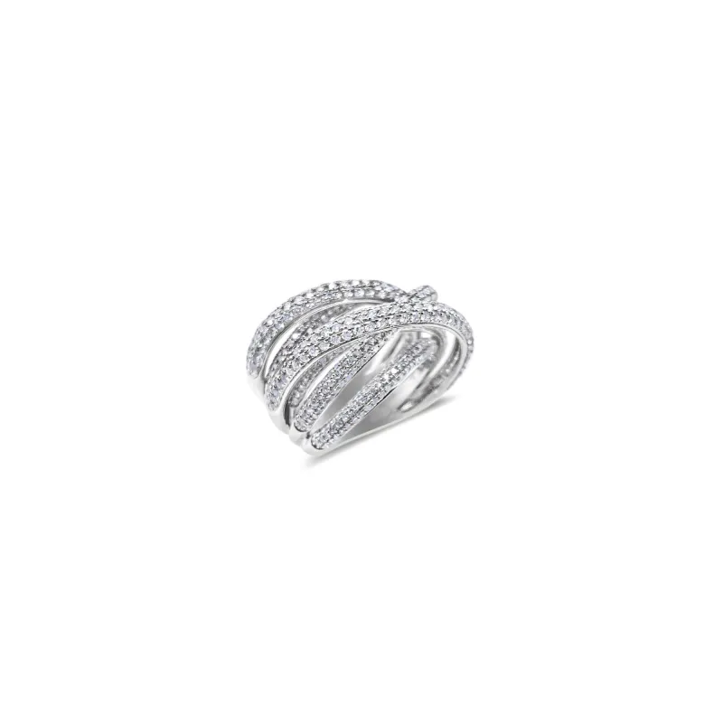 Diamond Wave Cocktail Ring sold by Meira T