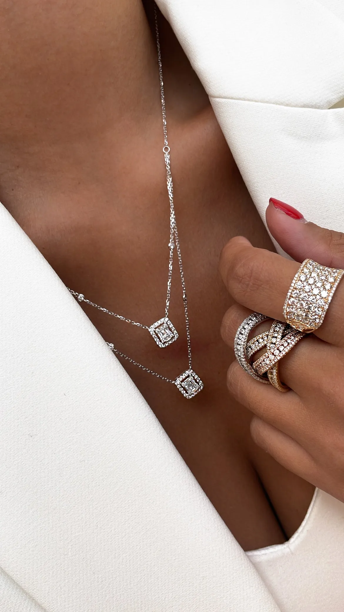 Three Tone Diamond Cocktail Ring sold by Meira T product image thumbnail 2