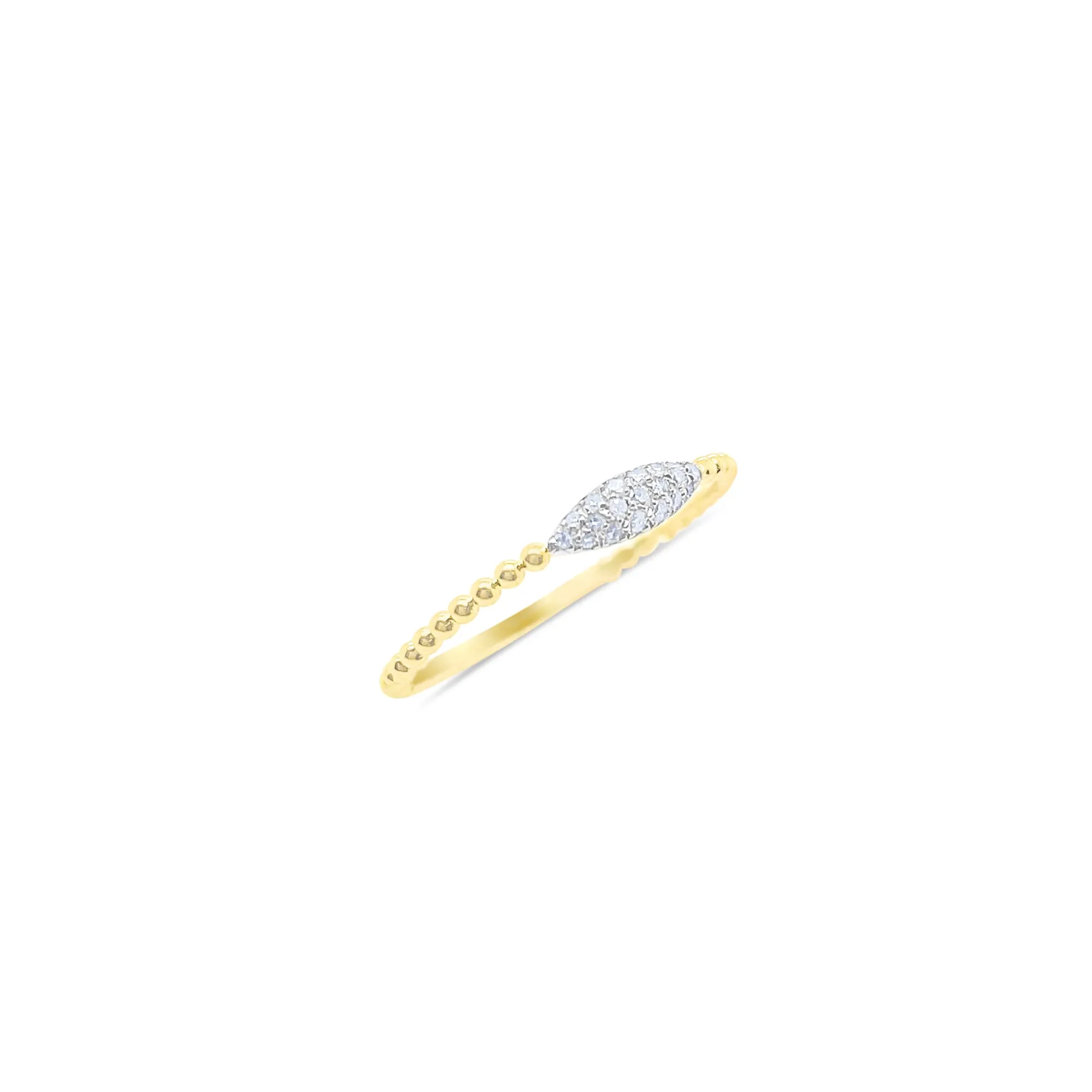 14kt Yellow Gold Beaded Diamond Ring sold by Meira T