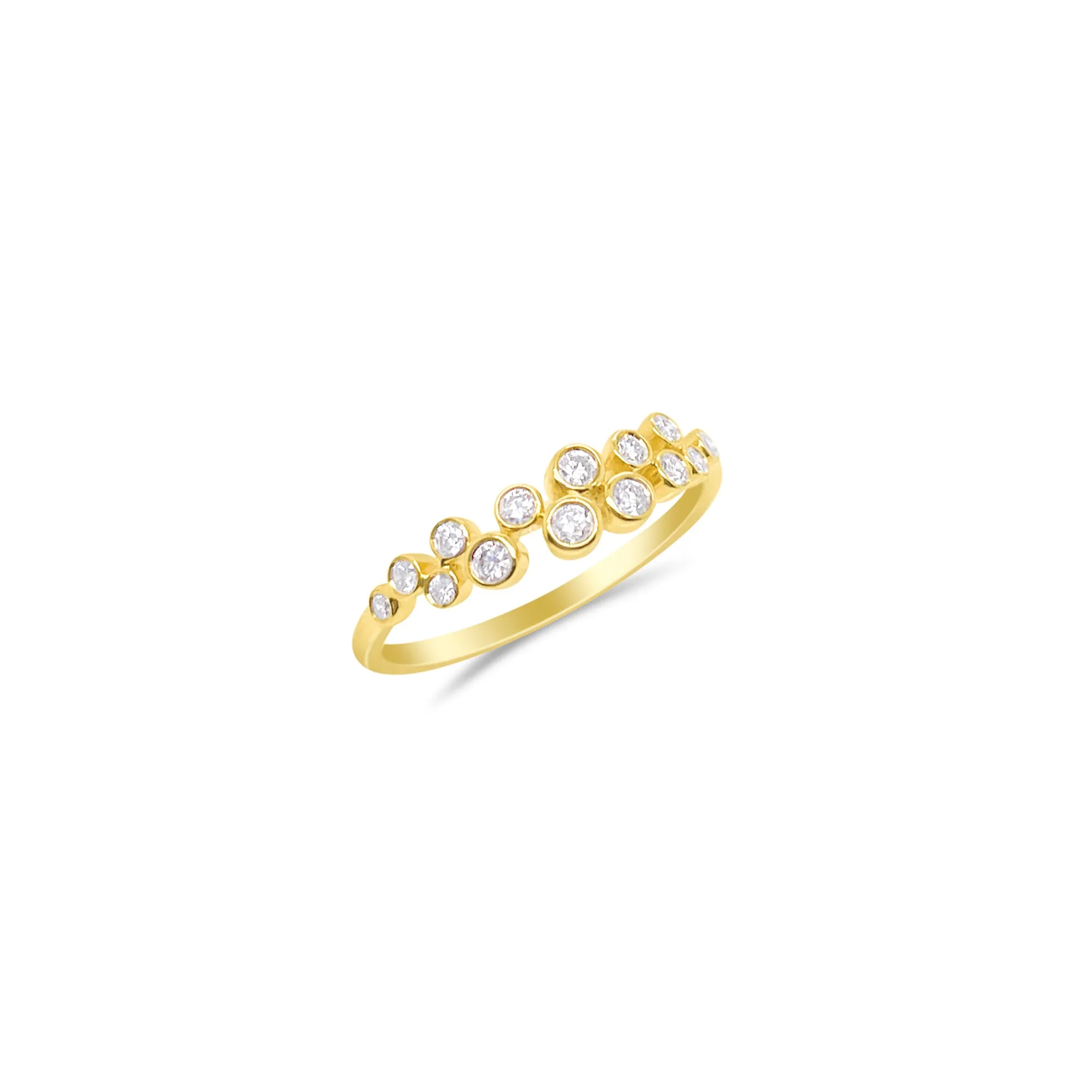 14kt Yellow Gold Circle Diamond Ring sold by Meira T