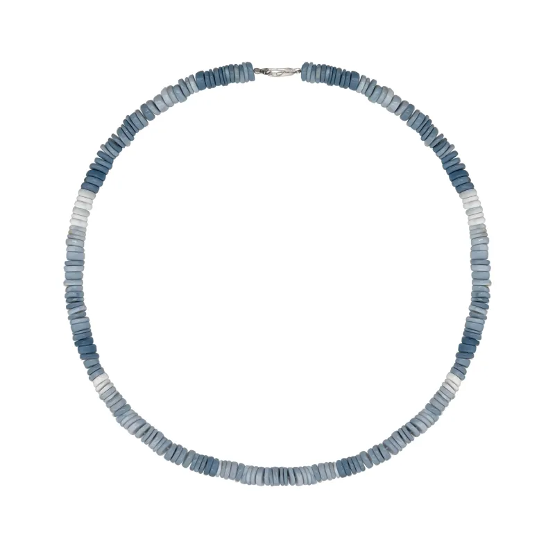 Blue Opal Washer Bead Statement Necklace sold by Meira T