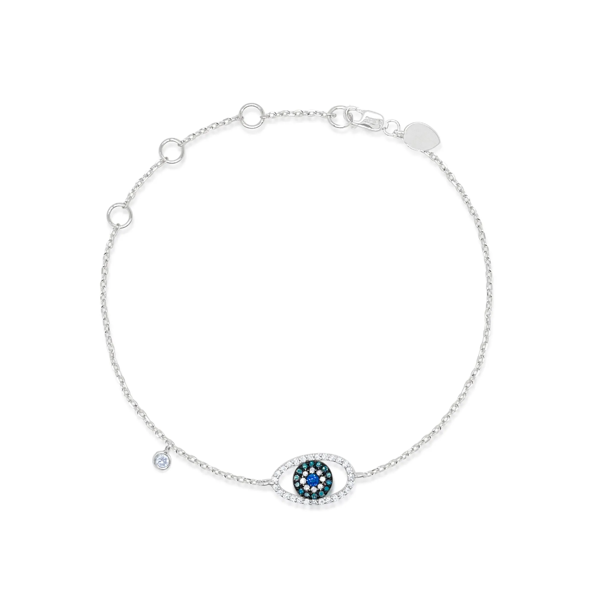 Blue Diamond Evil Eye Bracelet sold by Meira T
