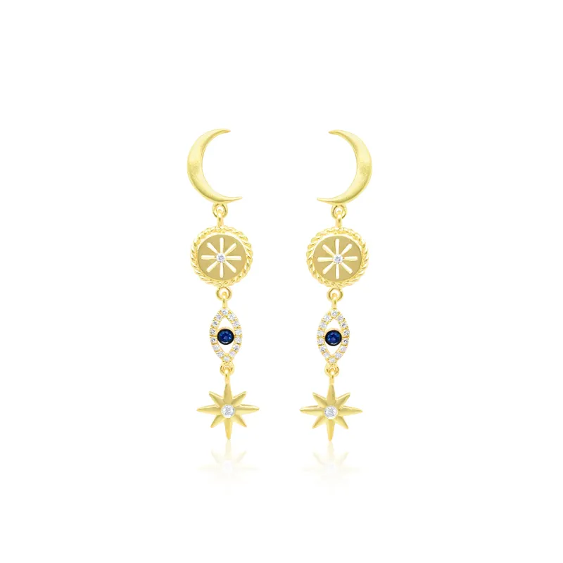 Symbolic Charms Drop Earrings sold by Meira T