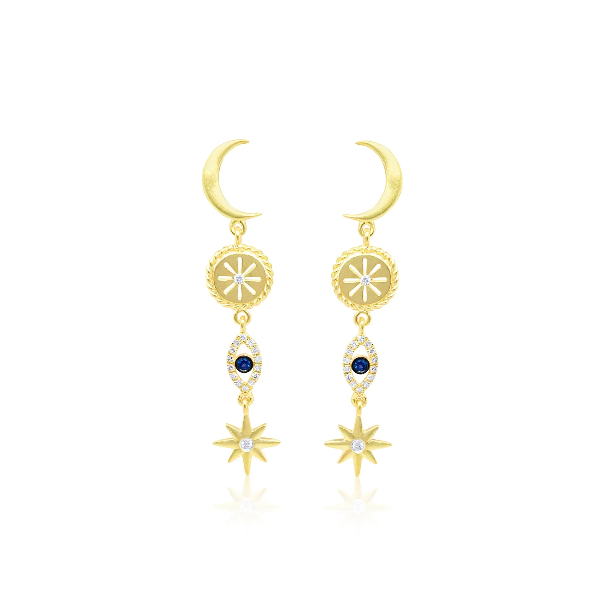 Symbolic Charms Drop Earrings sold by Meira T