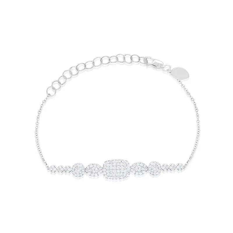 14kt White Gold Multi Charm Bracelet sold by Meira T