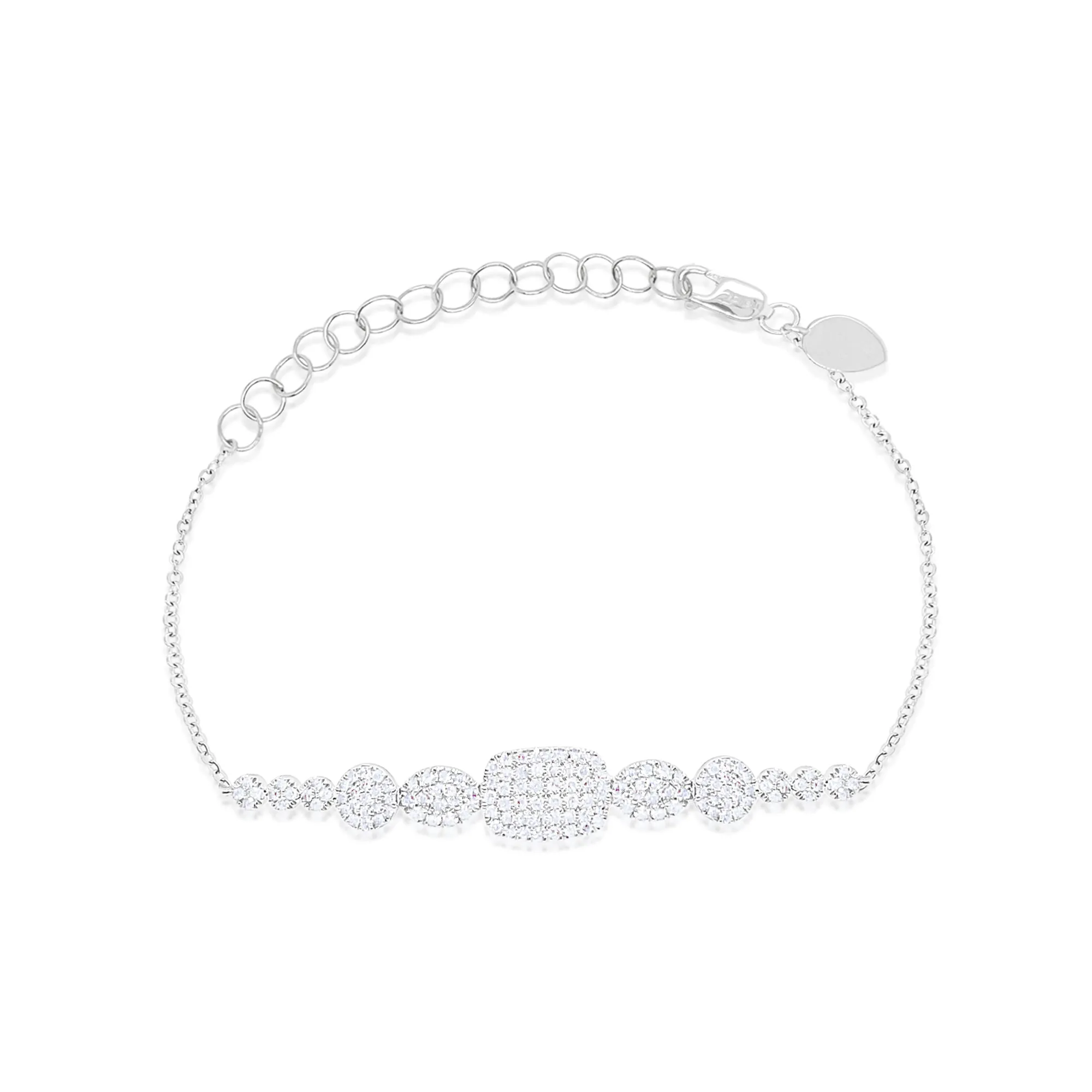 14kt White Gold Multi Charm Bracelet sold by Meira T