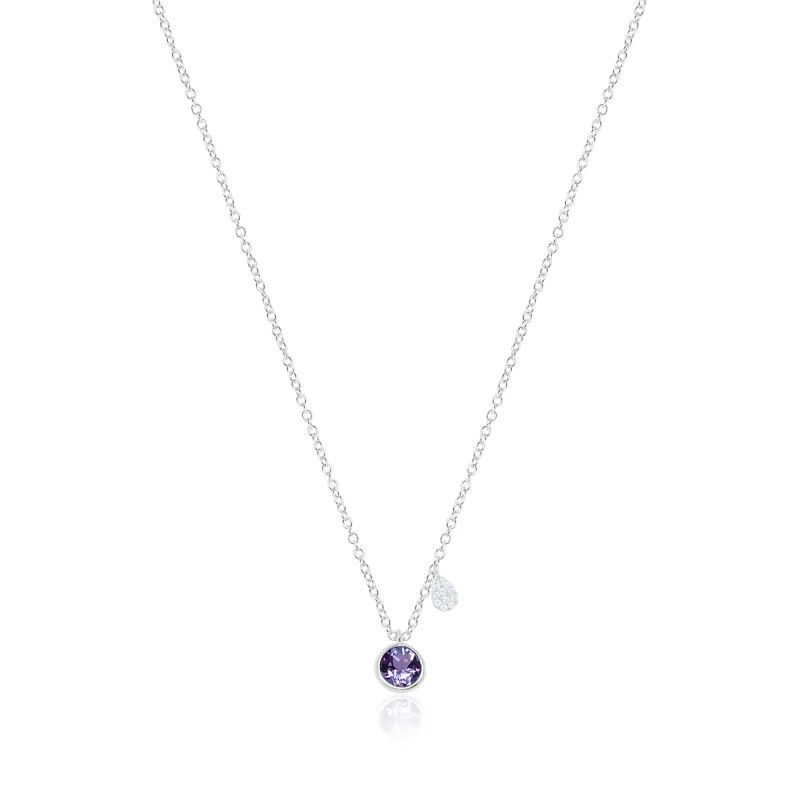 14kt White Gold Tanzanite Gemstone Diamond Necklace sold by Meira T