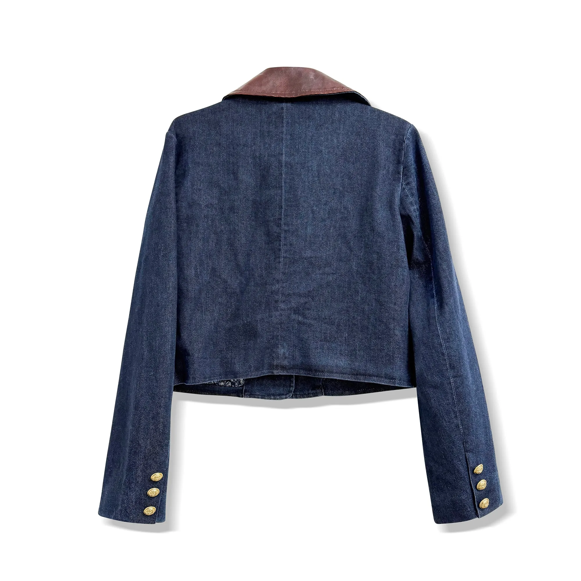 Vegan Leather Trim Jacket sold by Meira T product image thumbnail 2