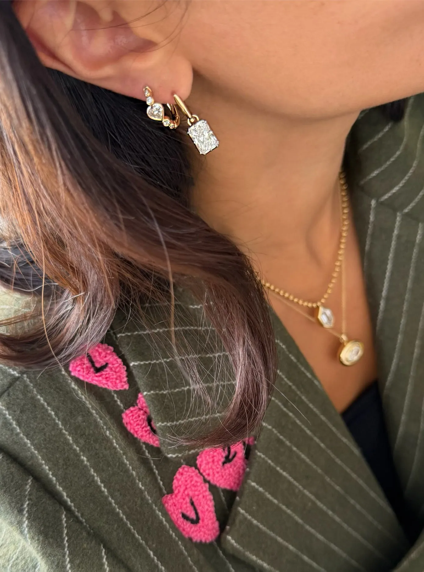 Bezel Heart Lab Huggies sold by Meira T product image thumbnail 2