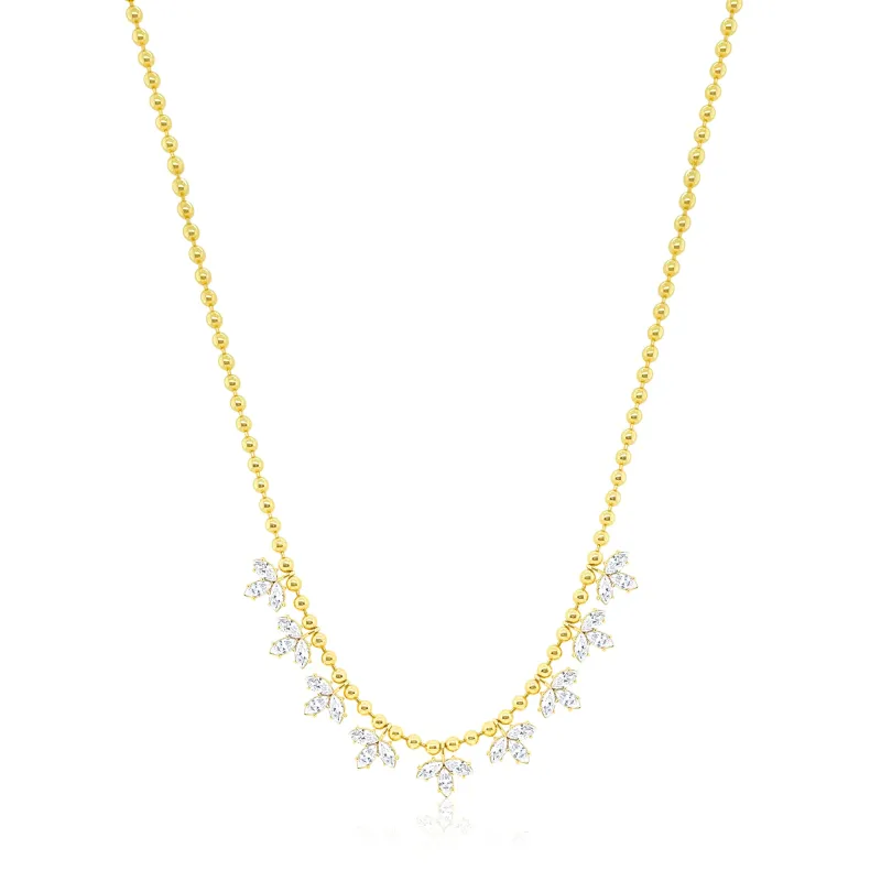 Marquise Station Lab Spot Necklace sold by Meira T