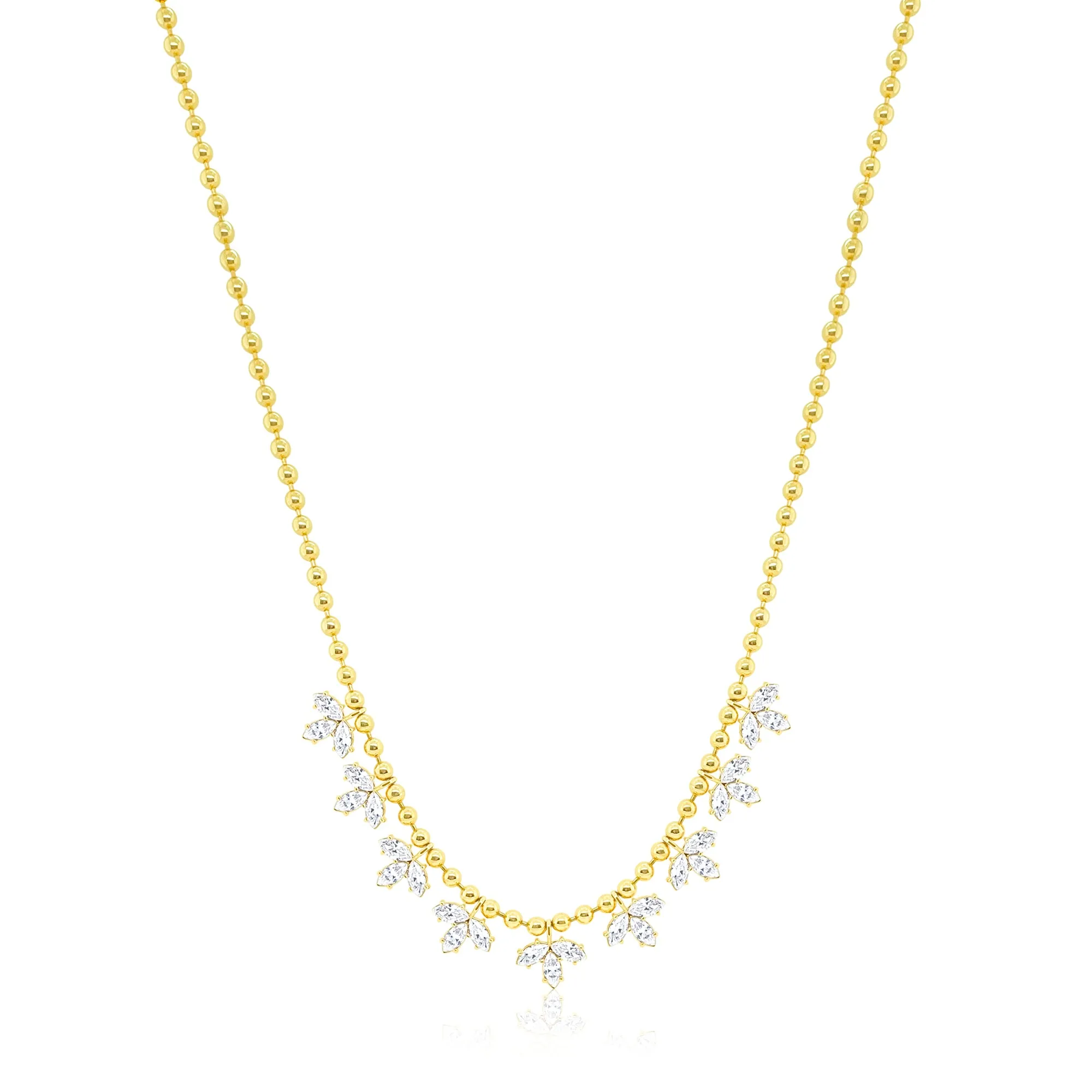 Marquise Station Lab Spot Necklace sold by Meira T