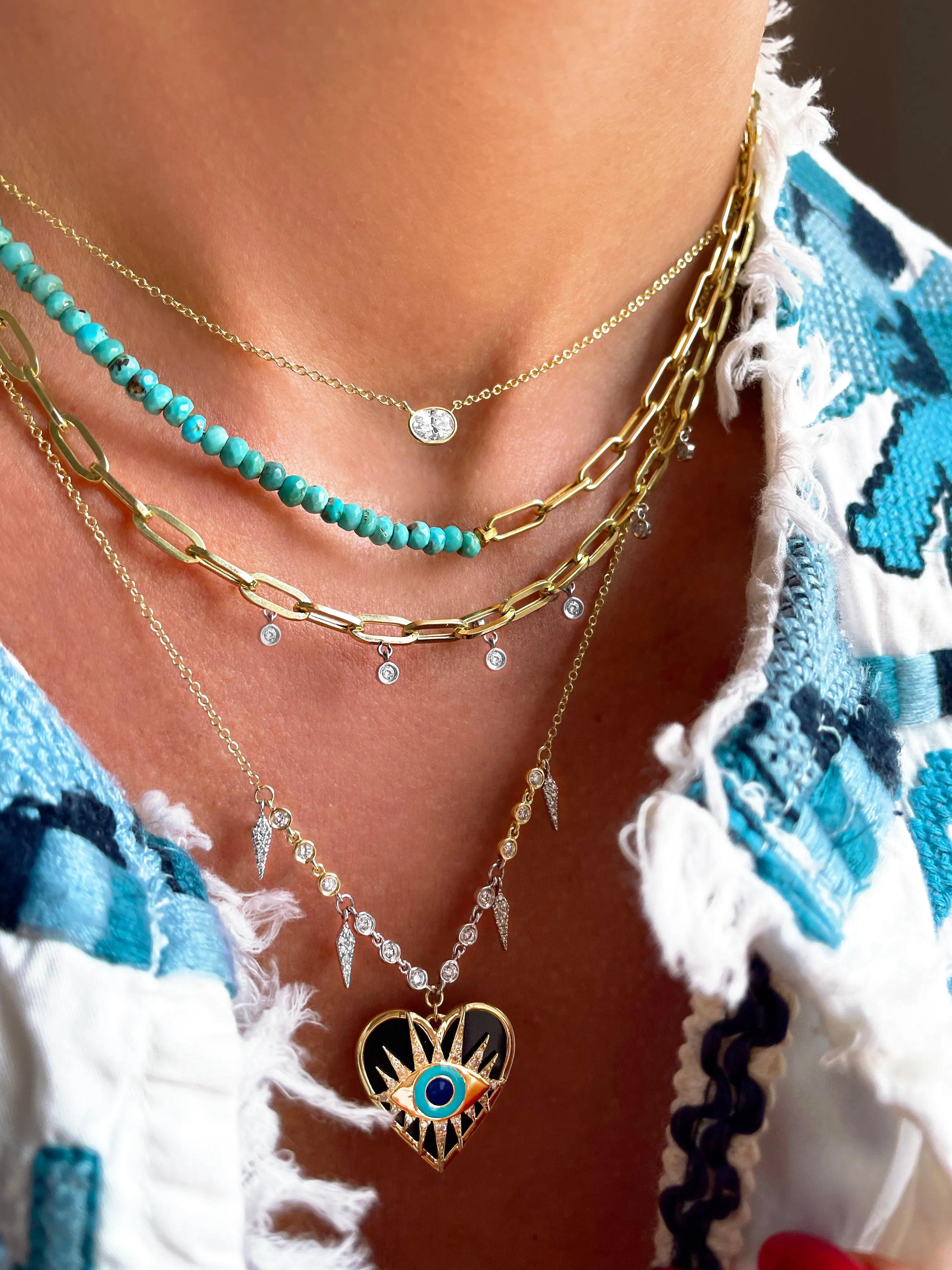 Enamel Evil Eye Heart sold by Meira T product image thumbnail 2