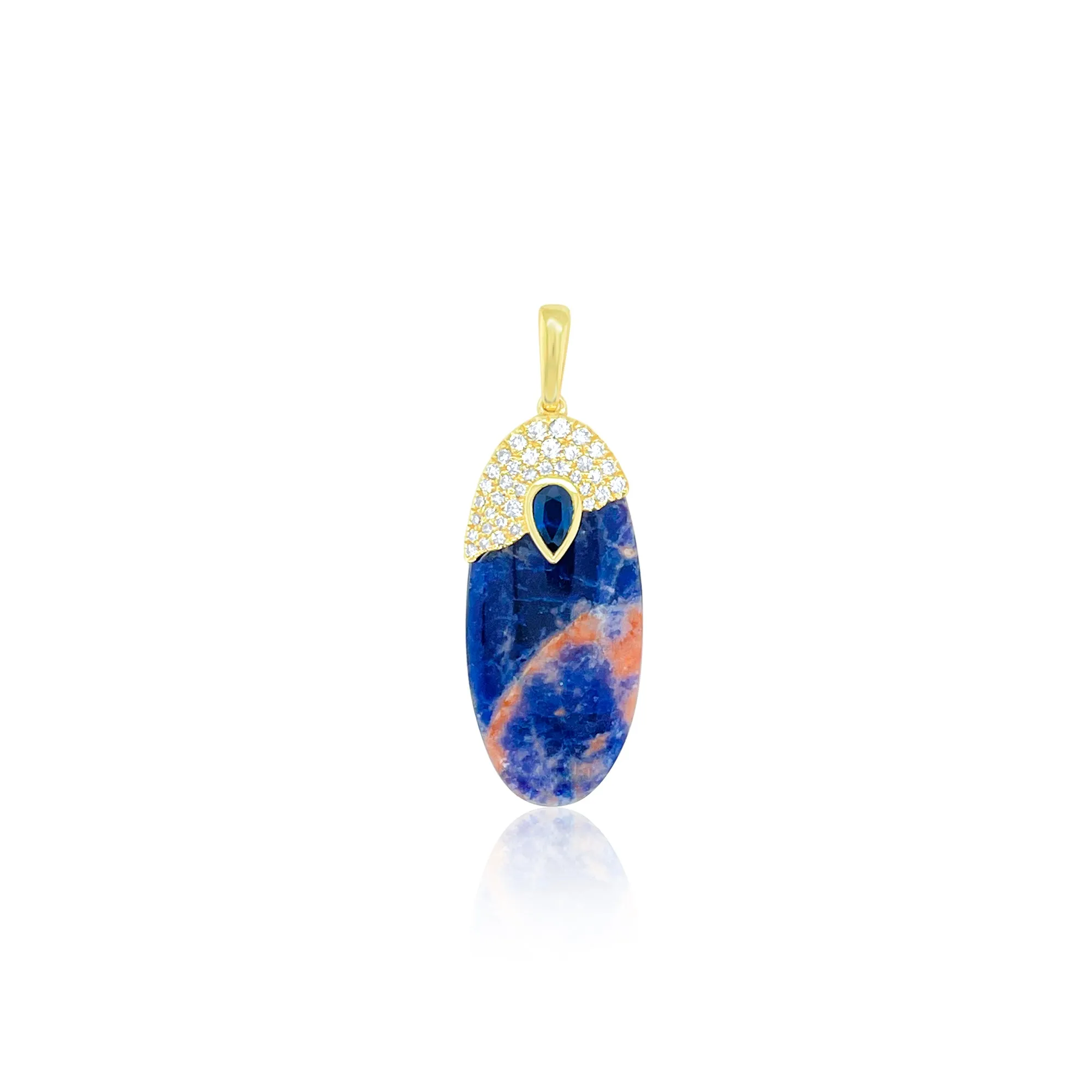 Sodalite and Blue Sapphire Charm sold by Meira T