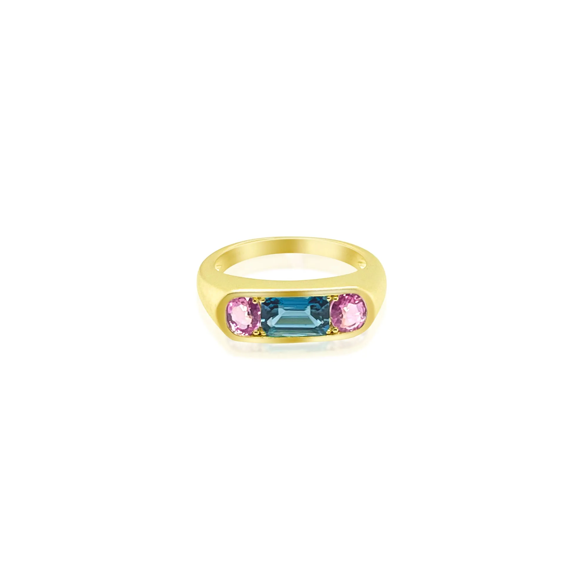 Sapphire and Blue Topaz Silver Ring sold by Meira T