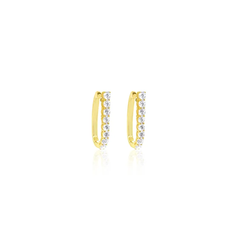 Yellow Gold Diamond Hoops sold by Meira T