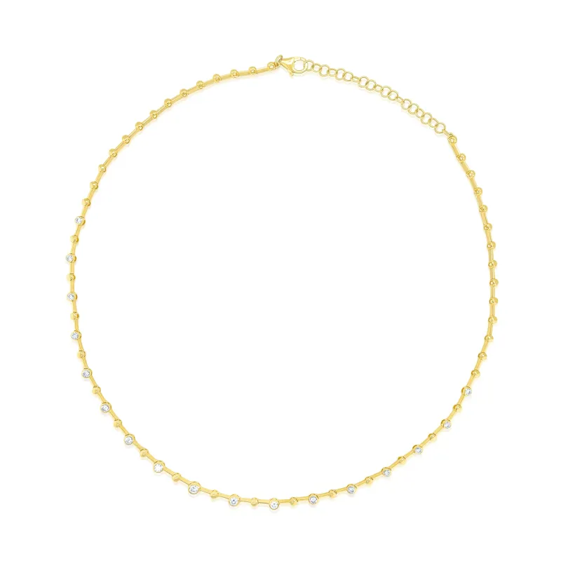 Bezel Station Necklace sold by Meira T