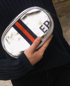 Silver Metallic Belt Bag sold by Meira T