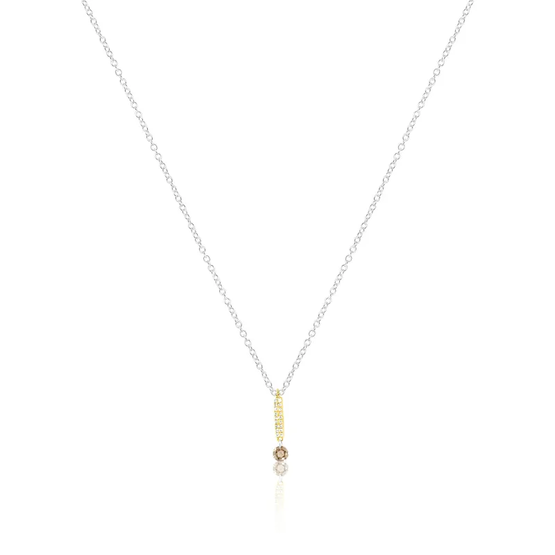 14kt Yellow Gold Diamond Stone Drop Necklace sold by Meira T
