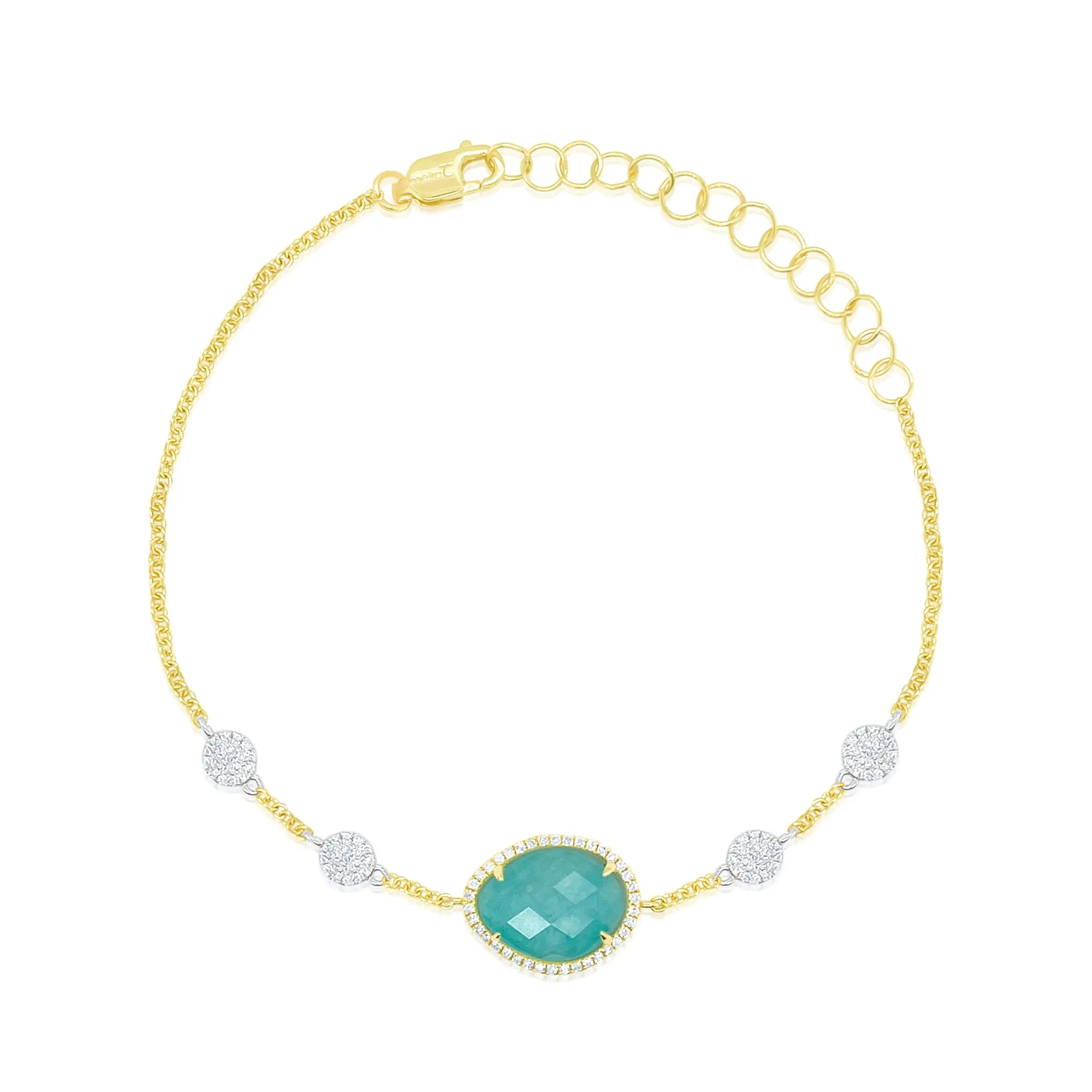 Yellow Gold Amazonite Bracelet sold by Meira T
