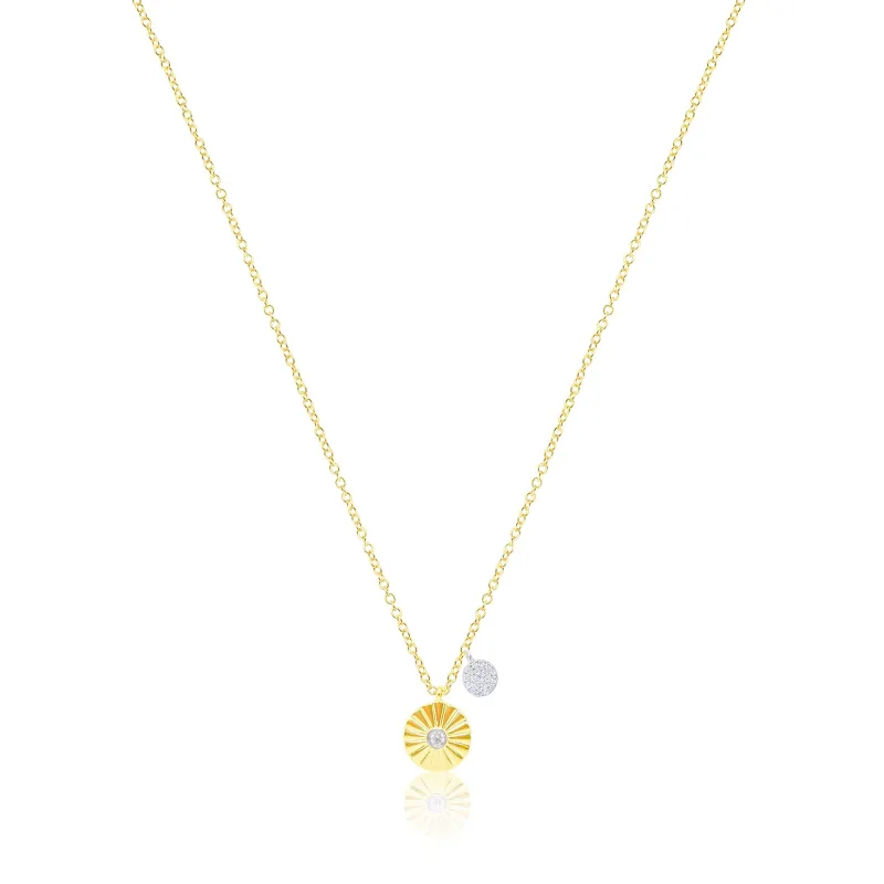Yellow Gold Diamond Necklace sold by Meira T