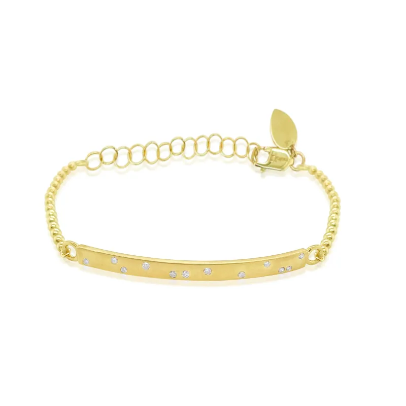 Yellow Gold Bar Bracelet sold by Meira T