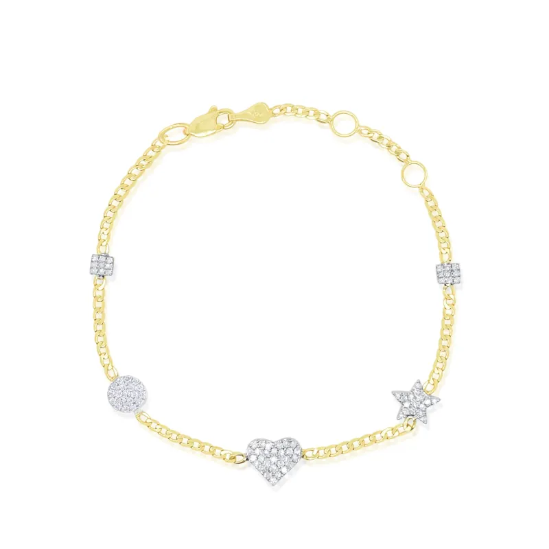 Yellow Gold Charm Bracelet sold by Meira T